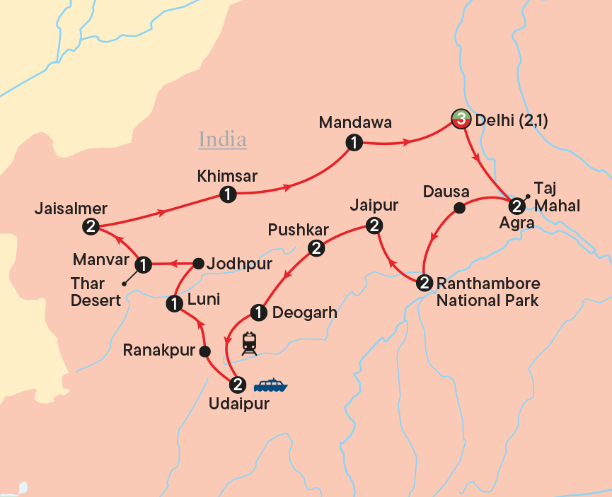 Map - Colours of Rajasthan - Pushkar Festival 2027